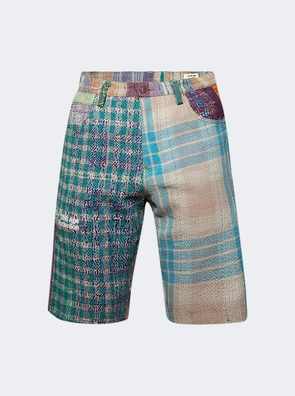 Better-with-age-Isaac-kantha-hand-quilted-shorts.webp Better With Age Isaac Kantha Hand Quilted Shorts - Image 1