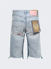 Better With Age Monroe Triple-Wide Denim Repair Shorts Indigo - Image 2