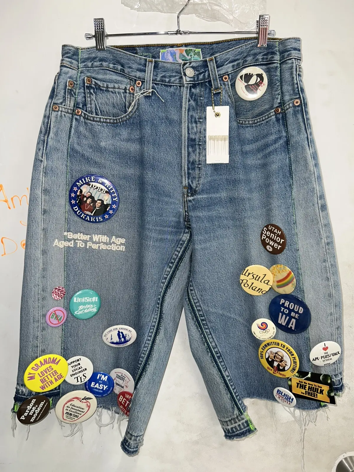 Better-with-age-campaign-Long-denim-shorts.webp Better with age campaign Long denim shorts - Image 1