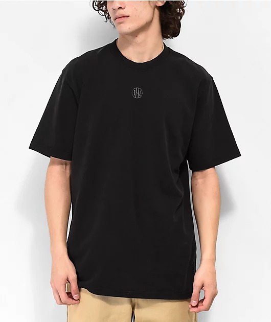 Fundamentals-Ninth-Hall-Black-Wash-Boxy-T-Shirt.jpg Fundamentals Ninth Hall Black Wash Boxy T-Shirt - Image 1