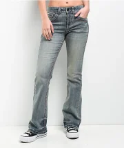 Ninth Hall Alyssia Contrast Blue Wash Mid Rise Bootcut Jeans - Image 2