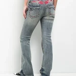 Ninth Hall Alyssia Contrast Blue Wash Mid Rise Bootcut Jeans