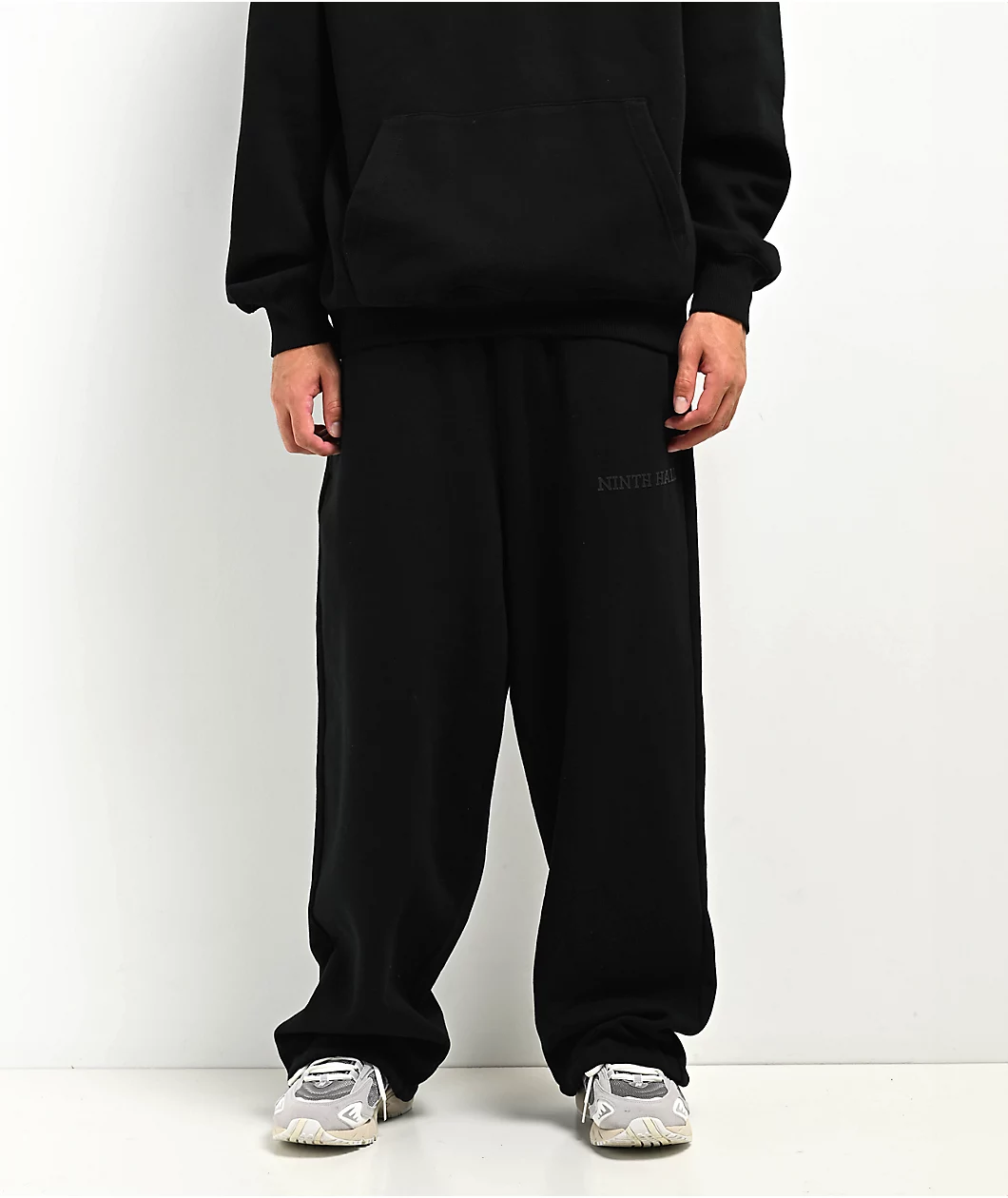 Ninth-Hall-Black-Oversized-Sweatpants.webp Ninth Hall Black Oversized Sweatpants - Image 1