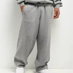 Ninth Hall Logo Grey Oversized Open Hem Sweatpants