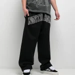 Ninth Hall Rhinestone Black Oversized Sweatpants
