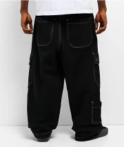 Ninth Hall Stash Black Baggy Cargo Sweatpants - Image 2