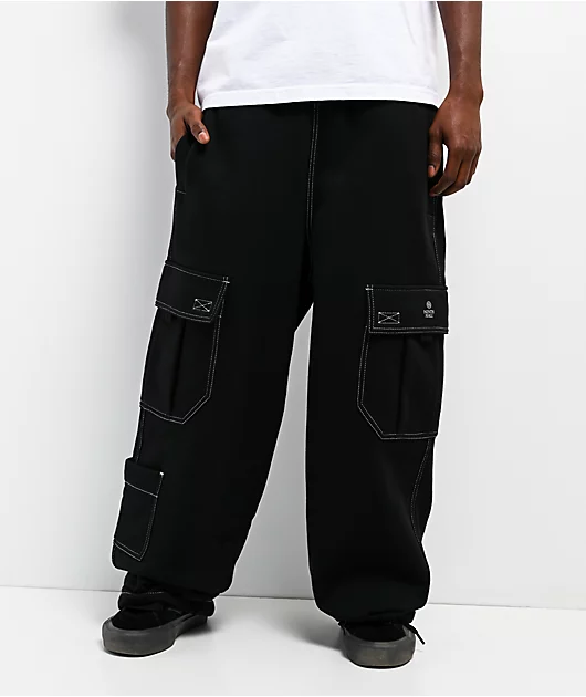 Ninth-Hall-Stash-Black-Baggy-Cargo-Sweatpants-_403074-front-US.webp Ninth Hall Stash Black Baggy Cargo Sweatpants - Image 1