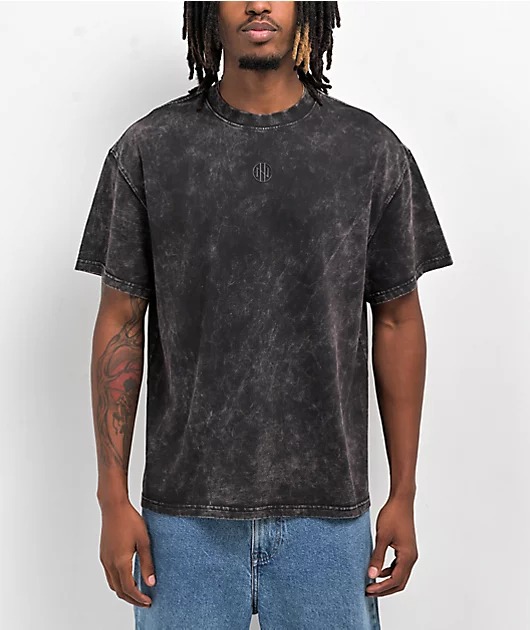 Ninth-Hall-Wash-Wide-Mens-Black-T-Shirt.jpg Ninth Hall Wash Wide Men’s Black T-Shirt - Image 1