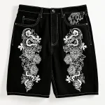 Ninth Hall Waylay Black Raw Denim Shorts