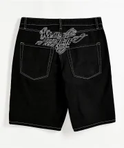 Ninth Hall Waylay Black Raw Denim Shorts - Image 2