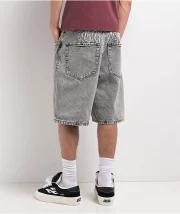 Ninth Hall Waylay Embroidered Grey Wash Denim Shorts - Image 2