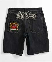 Ninth Hall Waylay Indigo Raw Denim Shorts - Image 2