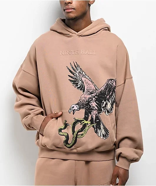 download-11.webp Ninth Hall Vulture Brown Hoodie - Image 1