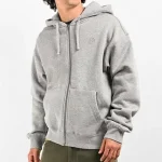 Ninth Hall Heather Grey Zip Up Hoodie